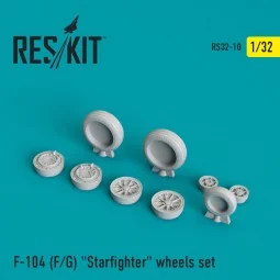 F-104 (F, G) Starfighter wheels set, 1/32 - ResKit Models RS32-0010