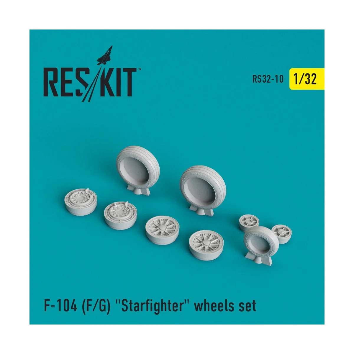 F-104 (F, G) Starfighter wheels set, 1/32 - ResKit Models RS32-0010 F-104 (F, G) Starfighter wheels set, 1/32 - ResKit Models RS32-0010