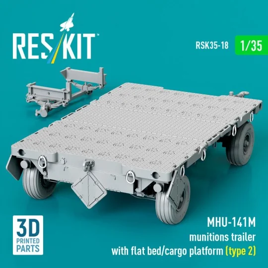 MHU-141M munitions trailer with flat bed/cargo platform (type 2) (3...