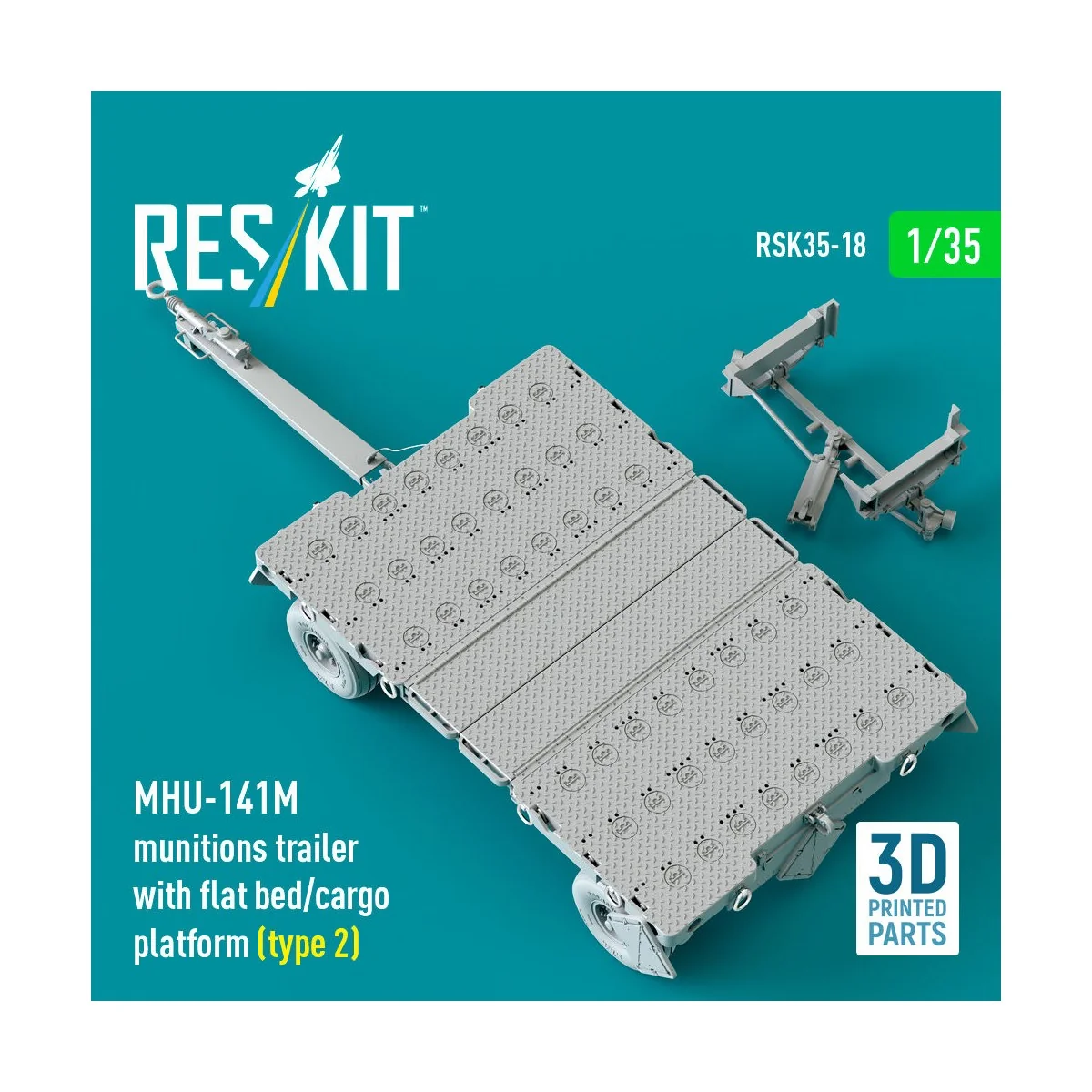 MHU-141M munitions trailer with flat bed/cargo platform (type 2) (3...