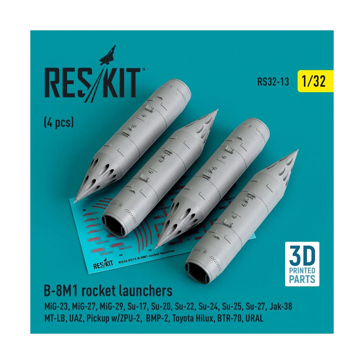 B-8M1 rocket launchers (4 pcs) (MiG-23/27/29, Su-17/20/22/24/25/27/... B-8M1 rocket launchers (4 pcs) (MiG-23/27/29, Su-17/20/22/24/25/27/...