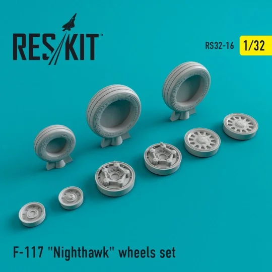 F-117 Nighthawk (weighted) wheels set 1/32 - ResKit Models RS32-0016