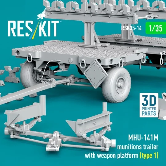 MHU-141M munitions trailer with weapon platform (type 1) (3D Printe... MHU-141M munitions trailer with weapon platform (type 1) (3D Printe...