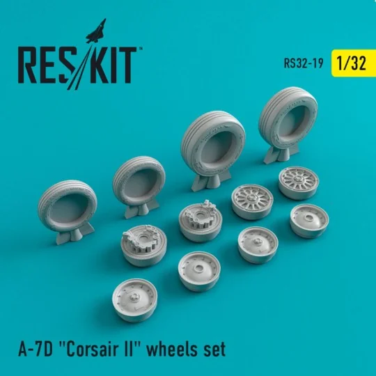 A-7D Corsair II (weighted) wheels set, 1/32 - ResKit Models RS32-0019