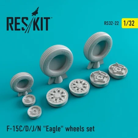 F-15 (C, D, J, N) Eagle (weighted) wheels set, 1/32 - ResKit Models...