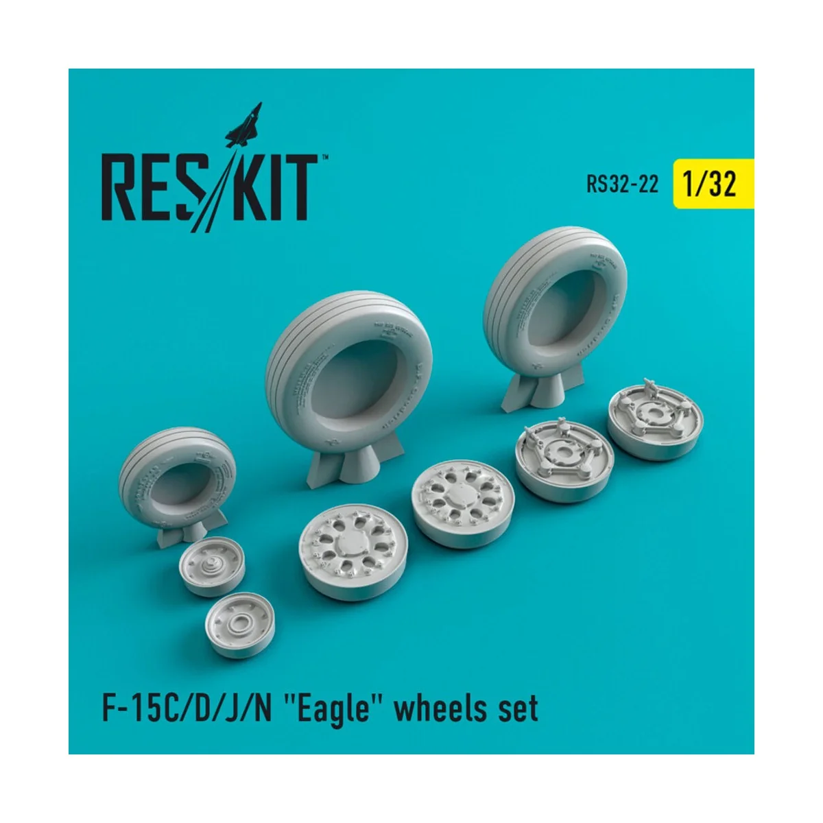 F-15 (C, D, J, N) Eagle (weighted) wheels set, 1/32 - ResKit Models... F-15 (C, D, J, N) Eagle (weighted) wheels set, 1/32 - ResKit Models...