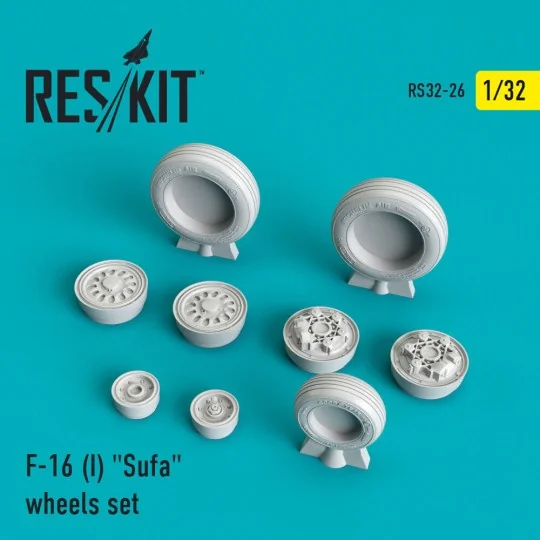 F-16I Sufa (weighted) wheels set, 1/32 - ResKit Models RS32-0026