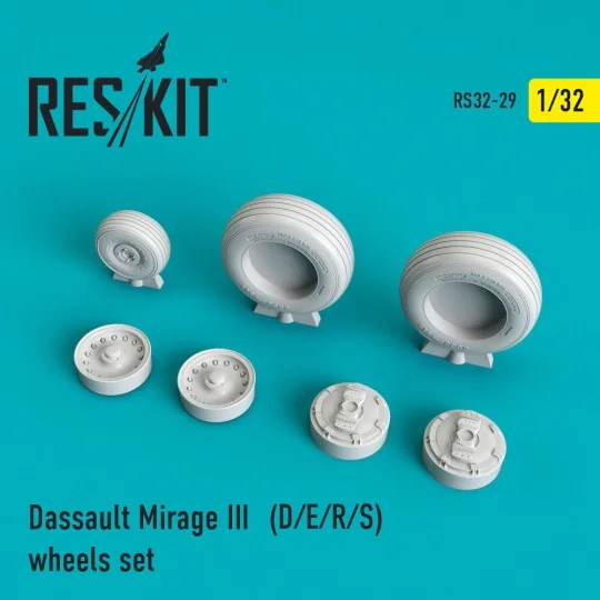 Mirage III (D,E,R,S) wheels set 1/32 - ResKit Models RS32-0029