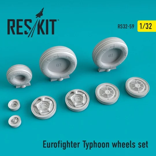 Eurofighter Typhoon wheels set, 1/32 - ResKit Models RS32-0059