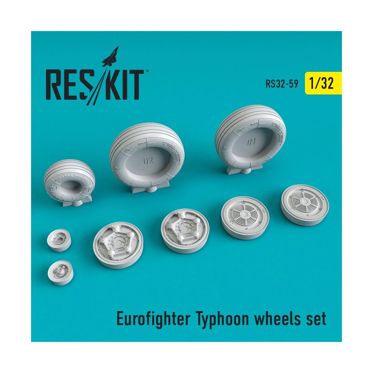 Eurofighter Typhoon wheels set 1/32 - ResKit Models RS32-0059