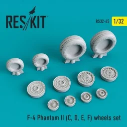 F-4 (C, D, E, F) Phantom II wheels set, 1/32 - ResKit Models RS32-0065