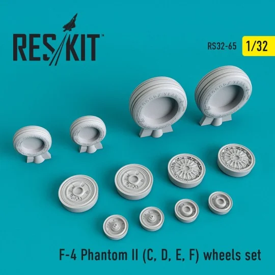 F-4 (C, D, E, F) Phantom II wheels set, 1/32 - ResKit Models RS32-0065