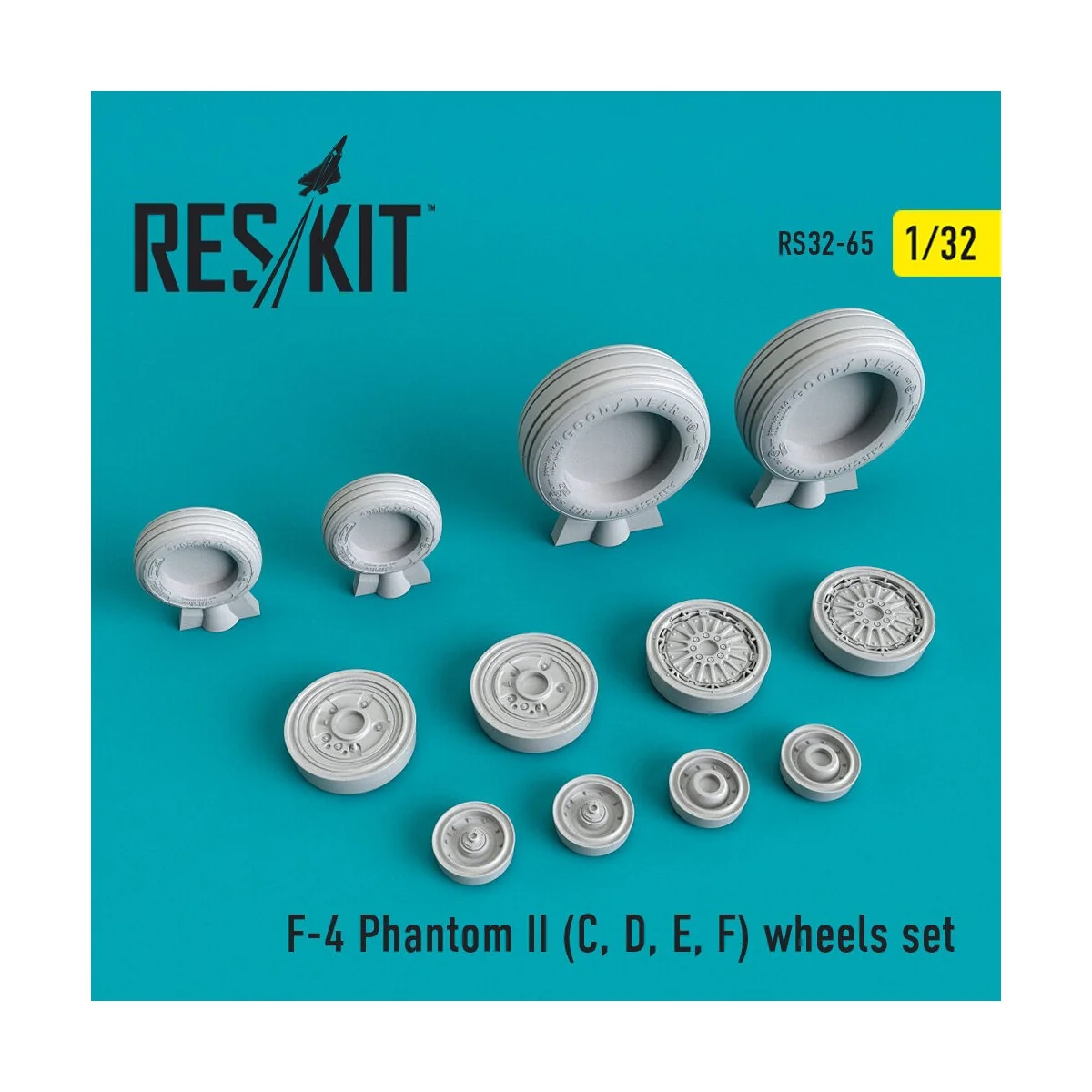 F-4 (C,D,E,F) Phantom II wheels set 1/32 - ResKit Models RS32-0065