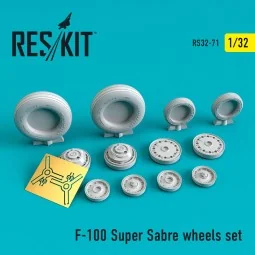 F-100 Super Sabre wheels set 1/32 - ResKit Models RS32-0071
