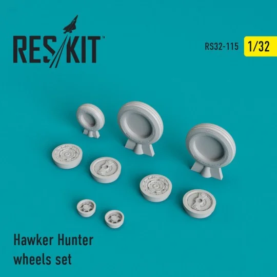 Hawker Hunter wheels set 1/32 - ResKit Models RS32-0115