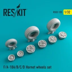 F/A-18 Hornet wheels set, 1/32 - ResKit Models RS32-0125