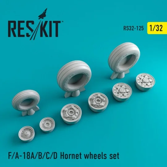 F/A-18 Hornet wheels set, 1/32 - ResKit Models RS32-0125