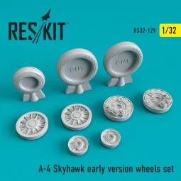 A-4 Skyhawk early version wheels set, 1/32 - ResKit Models RS32-0129