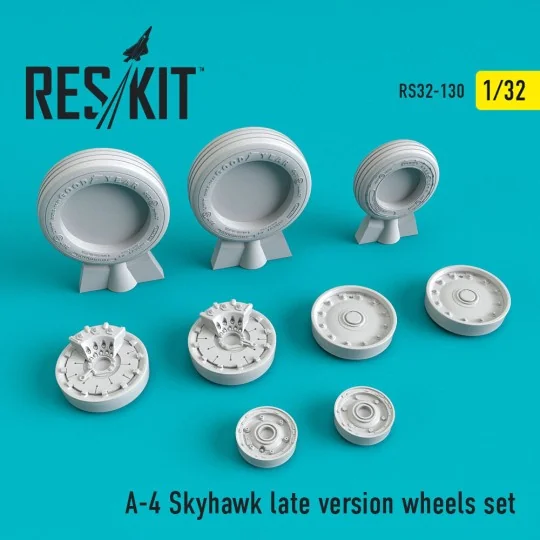 A-4 Skyhawk late version wheels set, 1/32 - ResKit Models RS32-0130