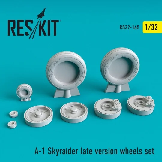 A-1 Skyraider (late version) wheels set, 1/32 - ResKit Models RS32-... A-1 Skyraider (late version) wheels set, 1/32 - ResKit Models RS32-...