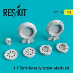 A-1 Skyraider (early version) wheels set, 1/32 - ResKit Models RS32...