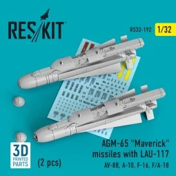 AGM-65 Maverick missiles with LAU-117 (2 pcs) (AV-8B, A-10, F-16, F...