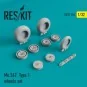 Me-262 type 1 wheels set, 1/32 - ResKit Models RS32-0204