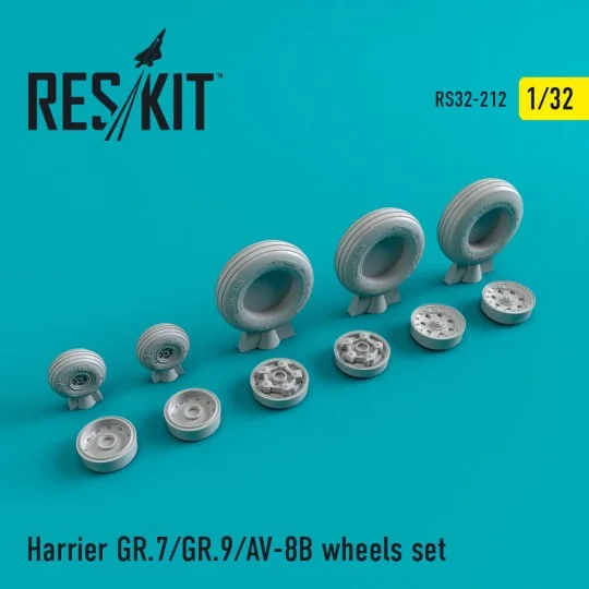 Harrier GR.7/GR.9/AV-8B wheels set, 1/32 - ResKit Models RS32-0212