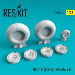 Bf-110 (E,F,G) wheels set 1/32 - ResKit Models RS32-0216