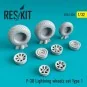 P-38 Lightning wheels set type 1 1/32 - ResKit Models RS32-0220