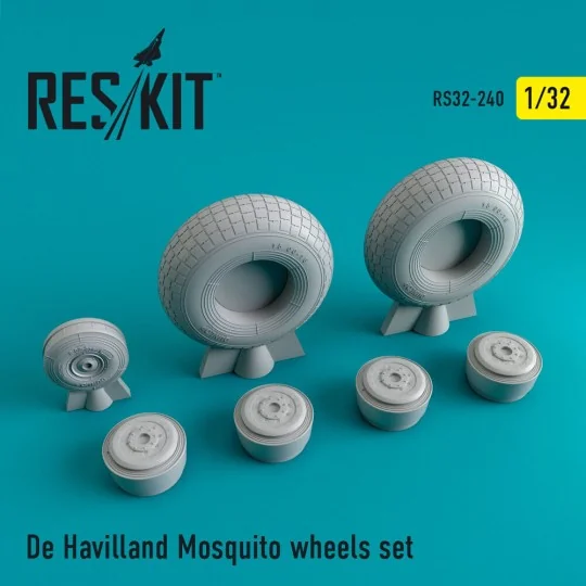 DH.98 Mosquito wheels set wheels set, 1/32 - ResKit Models RS32-0240