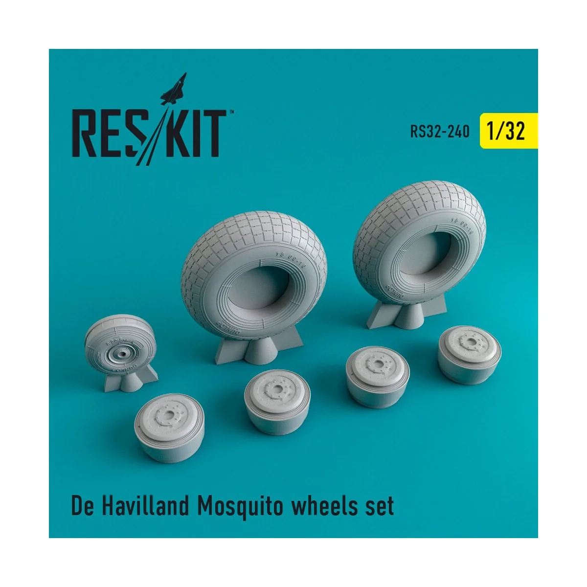 DH.98 Mosquito wheels set wheels set, 1/32 - ResKit Models RS32-0240