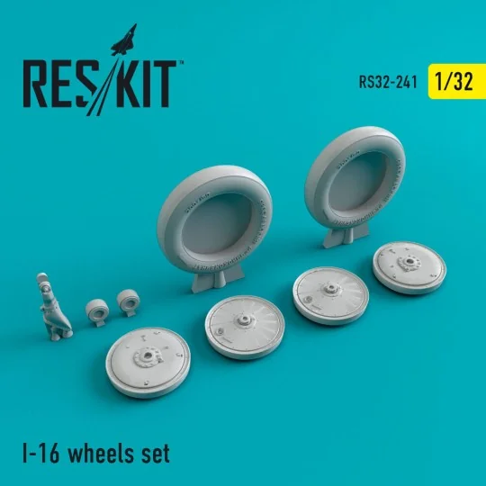 I-16 wheels set, 1/32 - ResKit Models RS32-0241 I-16 wheels set, 1/32 - ResKit Models RS32-0241