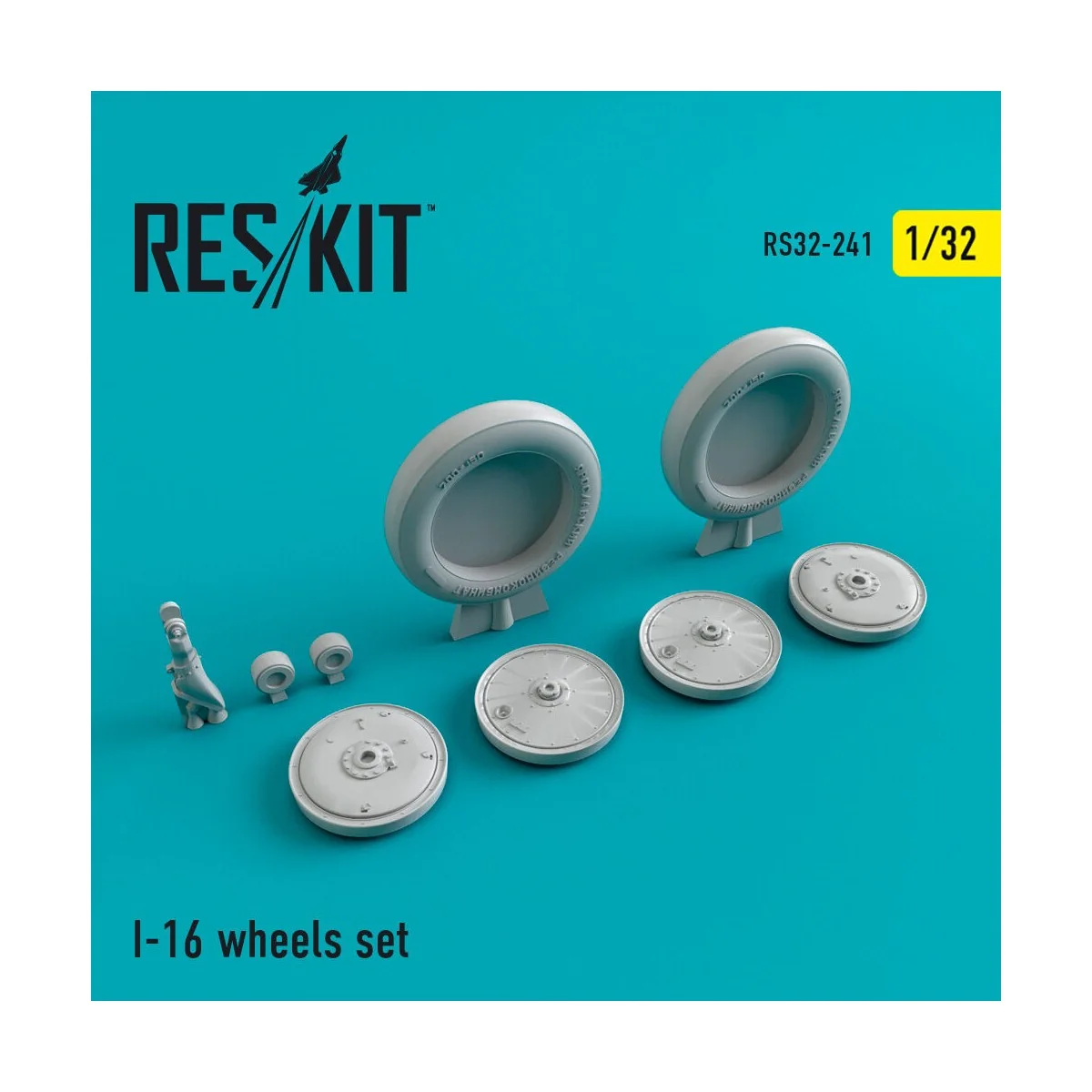 I-16 wheels set 1/32 - ResKit Models RS32-0241