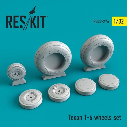 T-6 Texan wheels set, 1/32 - ResKit Models RS32-0274 T-6 Texan wheels set, 1/32 - ResKit Models RS32-0274