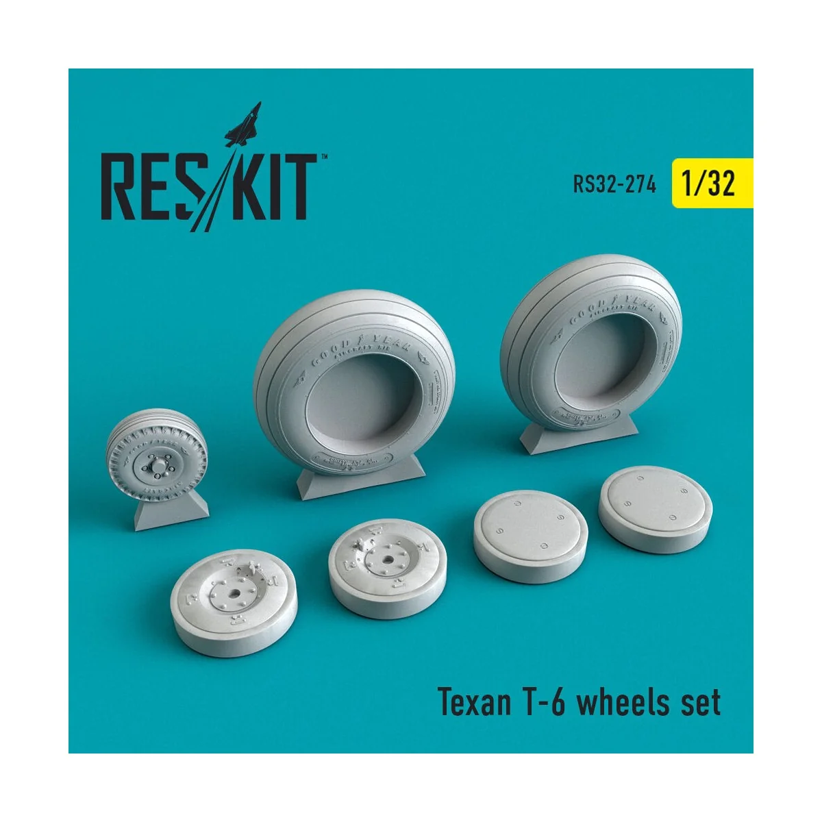 T-6 Texan wheels set, 1/32 - ResKit Models RS32-0274 T-6 Texan wheels set, 1/32 - ResKit Models RS32-0274