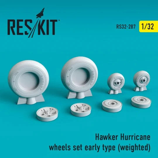 Hawker Hurricane wheels set (early type) (weighted), 1/32 - ResKit ... Hawker Hurricane wheels set (early type) (weighted), 1/32 - ResKit ...