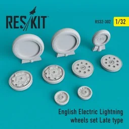 EE Lightning wheels set (late type) 1/32 - ResKit Models RS32-0302
