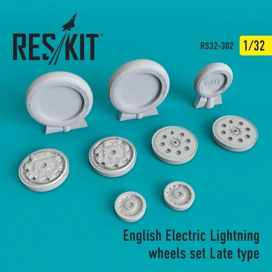 EE Lightning wheels set (late type), 1/32 - ResKit Models RS32-0302 EE Lightning wheels set (late type), 1/32 - ResKit Models RS32-0302