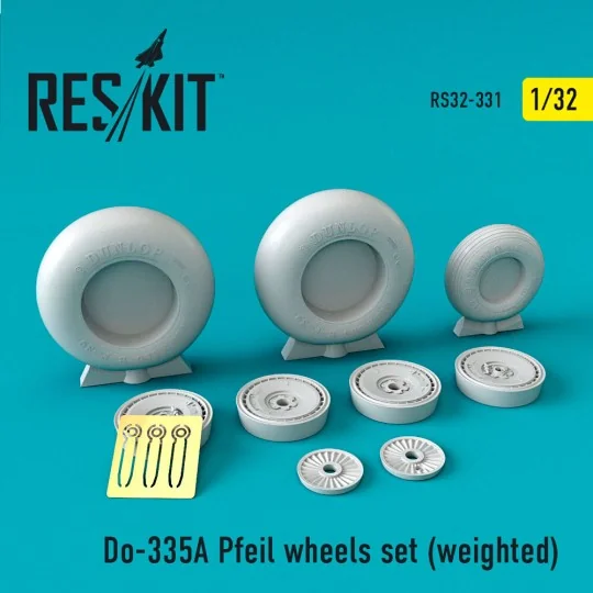 Do-335? Pfeil wheels set (weighted), 1/32 - ResKit Models RS32-0331 Do-335? Pfeil wheels set (weighted), 1/32 - ResKit Models RS32-0331