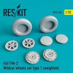 F4F/FM-2 Wildcat wheels set type 1 (weighted) 1/32 - ResKit Models ...