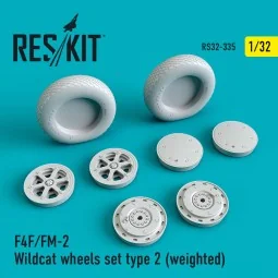 F4F/FM-2 Wildcat wheels set type 2 (weighted) 1/32 - ResKit Models ...