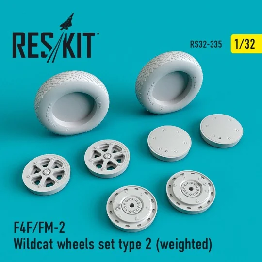 F4F/FM-2 Wildcat wheels set type 2 (weighted) 1/32 - ResKit Models ...