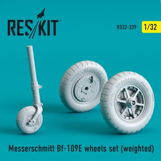 Bf-109E wheels set (weighted) 1/32 - ResKit Models RS32-0339