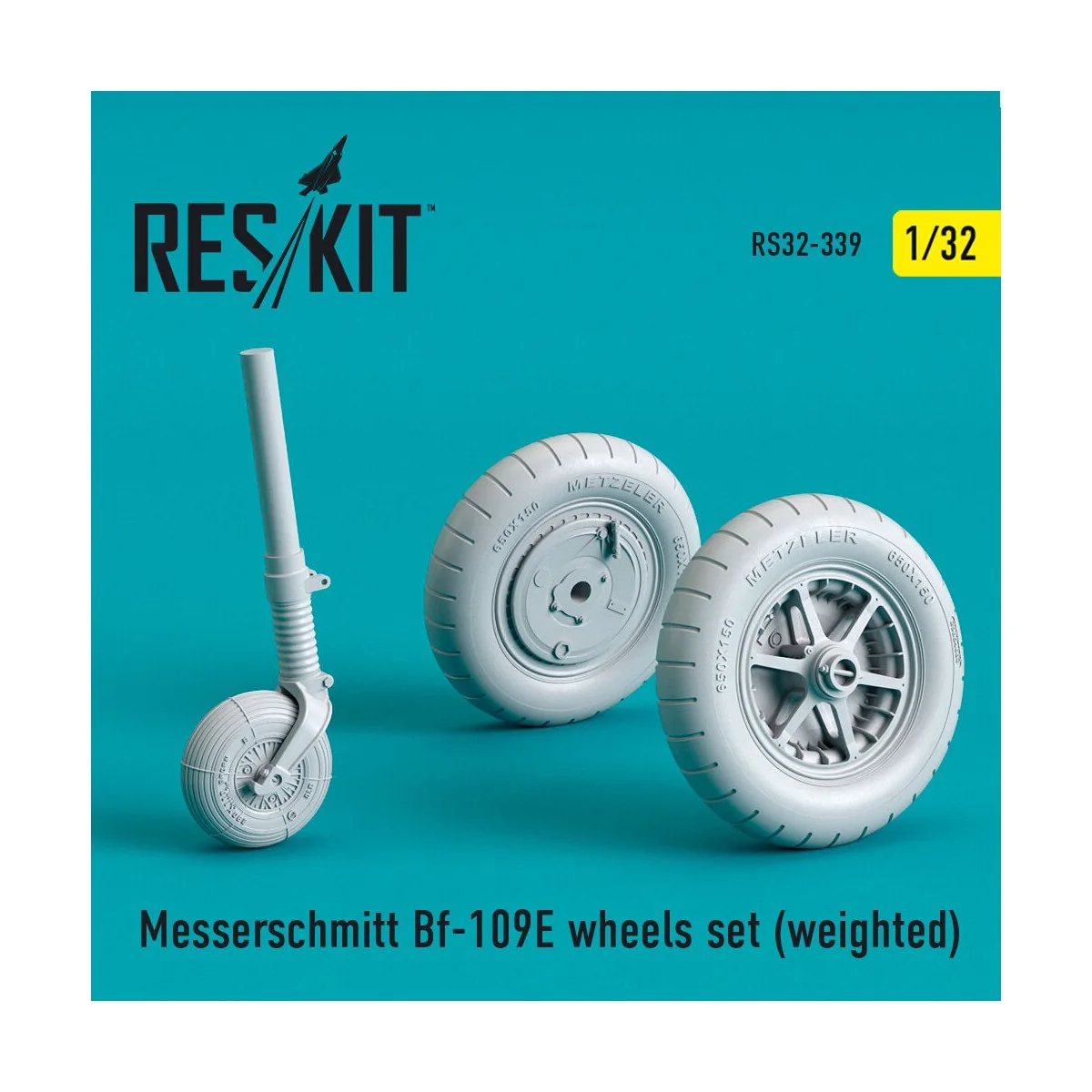 Bf-109E wheels set (weighted) 1/32 - ResKit Models RS32-0339