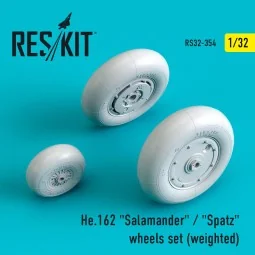 He.162 Salamander / Spatz wheels set (weighted), 1/32 - ResKit Mode...