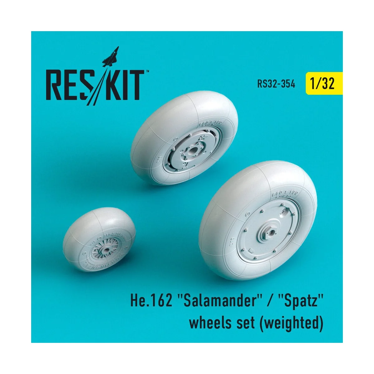 He.162 Salamander / Spatz wheels set (weighted), 1/32 - ResKit Mode... He.162 Salamander / Spatz wheels set (weighted), 1/32 - ResKit Mode...