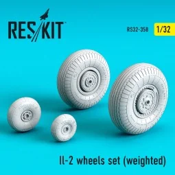 Il-2 wheels set (weighted), 1/32 - ResKit Models RS32-0358