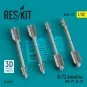 R-73 missiles (4 pcs) (MiG-29, Su-27) (3D Printed) 1/32 - ResKit Mo...