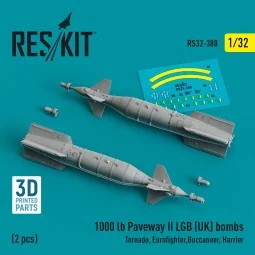 1000 lb Paveway II LGB (UK) bombs (2 pcs) (Tornado, Eurofighter, Bu...
